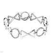 Bracelet With 0.56ctw Genuine Clean Diamonds 14K White Gold. Total item weight 11.3g Length 7in