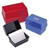 5 Star Card Index Box Capacity 250 Cards 6x4in 152x102mm Red