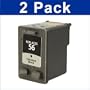Remanufactured HP 56 (C6656A) Black Ink Cartridges -Pack of 2 -OfficeJet 6612, 5510, 4215, 4110, Desk jet? Brand