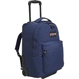  : JanSport Wheeled SuperBreak Daypack with Laptop Sleeve and Tuck-Away Shoulder Straps (Navy)