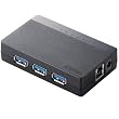 ELECOM USB3.0HUB USB3.0�Ή� �Z���t�p���[ 4�|�[�g 1m �u���b�N U3H-S410SBK