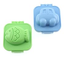 Kotobuki Plastic Egg Mold, Set of 2, Fish and Car