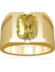 14K Yellow Gold Cushion Cut Yellow Sapphire Solitaire Ring