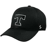 Zephyr Tennessee Volunteers Black Stealth Fitted Hat