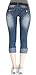 Angels Jeans Juniors Belted Denim Cuffed Flood