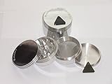 Smart Crusher® 63mm 4 Piece Magnetic Aluminum Herb Spice Pollen Grinder with Scraper