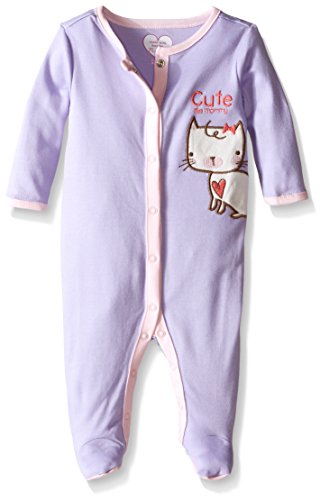 The Children's Place Baby-Girls Cat Sleep and Play, Purple Ribbon, 3-6 Months