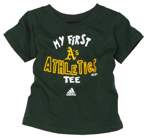 MLB Unisex Infant/Toddler Oakland Athletics The Other First Short Sleeve Tee, Hunter, Large, 4T