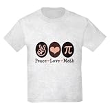 Peace Love Math Pi Kids Light T-Shirt
