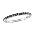10K White Gold Black Rhodium Diamond Ring
