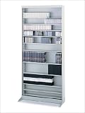 Audio/Video Shelving,12 Shlvs,36x13-1/4x78-1/4,Light Gray