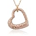 10k Rose Gold Heart Fancy Light Pink Diamond Pendant Necklace-0.50 carat