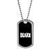 Blake - Name Military Dog Tag Luggage Keychain