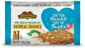 White Chocolate Macadamia Nut Oatmeal Squares 1.76 Ounces (Case of 12)