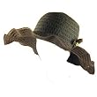 New Cotton Packable Sun Beach Floppy Ribbon Braid Hat Brown - Small / Medium