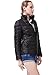 Miya Women's Packable Ultra light Weight Short Down Jacket Coat Stand collar-black X-Small