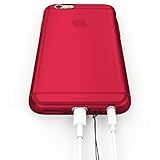 iPhone6s ケース / iPhone6 ケース 両対応 “KINTA” 日本製 エラストマー Amazon限定 クリアケース 耐衝撃 ソフトケース ストラップホール クリアレッド | KNIPH620-CRD