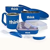 Thinkbaby BPA Free Feeding Set, Blue, 6 Months