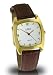 Limit 5992.00 Men's Gold Plated Cushion Shape Strap Watch