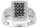 10KT WG .50CTW WHITE AND HEAT TREATED BLACK DIAMOND RING