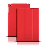 Photive SlimPad iPad Mini Smart Cover Case - Ultra Slim Smart Cover Case for The New iPad Mini Front and Back Protection (Built-in Magnets Activates Sleep/Wake feature) - Red