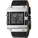 Diesel Digital Black Leather Strap And Dial Men's Watch #DZ7119