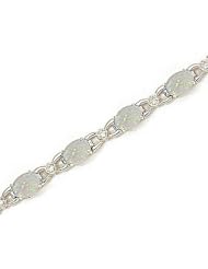 14kt Yellow Gold Oval Opal and Diamond Bracelet
