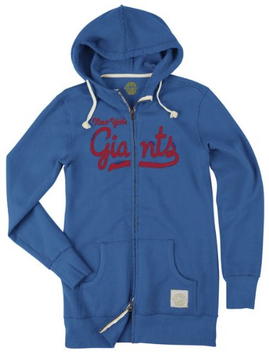 New York Giants Women's Retro Sport Script Full-Zip Hooded Sweatshirt
