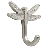 Brushed Satin Nickel Finish Single Dragonfly Hook