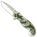 AO Dragon Etched Solid Stainless Knife K-7