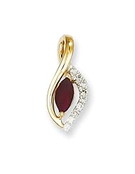 14k Diamond & Ruby Pendant