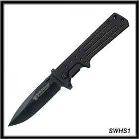 Smith and Wesson SWHS1 Homeland Security Drop Point Knife, Black by Smith & Wesson