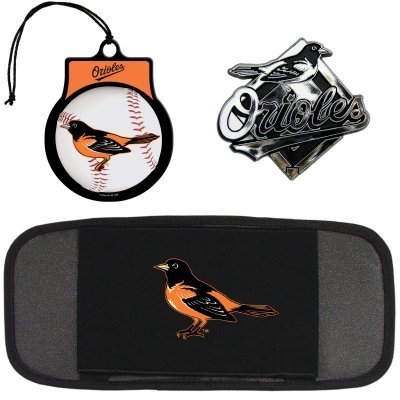 Baltimore Orioles Automotive Package: Emblem, Air Freshner & CD Visor