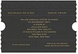 Admission Ticket Black Party Invitation by Checkerboard
