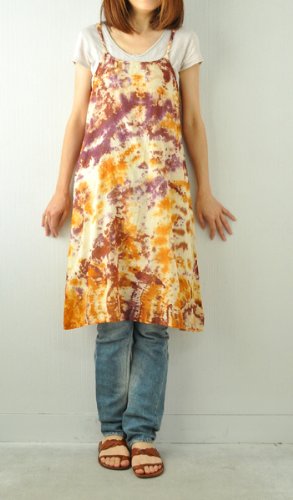 インド綿 コットンタイダイキャミワンピ A ロング丈(100cmサイズ)