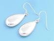 Sterling Silver Earrings - Tear Drop - 25 mm