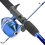 South Bend Worm Gear Fishing Rod and Spincast Reel Combo (Blue)