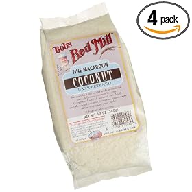 Bob's Red Mill Fine Macaroon Coconut Unsweetended, 12-Ounce Bags (Pack of 4)