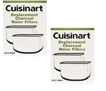 Cuisinart DCC-RWF *Double Pack* Charcoal Water Filters; 8 Month Supply (total of 4 filters)