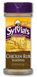 Sylvia's Chicken Rub Seasoning, 4-Ounce Containers (Pack of 12)