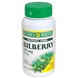 Nature's Bounty Natural Herb Bilberry, 80 mg, 60 Capsules (Pack of 4)