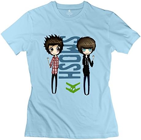 Women's Smosh Anthony And Ian 100% Cotton T Shirts SkyBlue XL