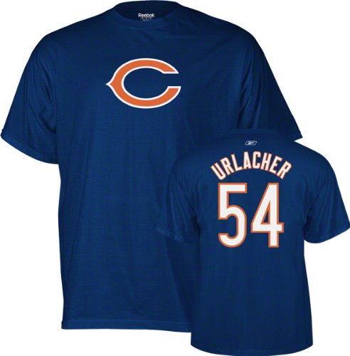 Brian Urlacher Chicago Bears Navy Name & Number T-Shirt