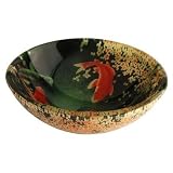 Fontaine Koi & Lily Pond Glass Vessel Bathroom Sink - FSA-VS-PSZ003D