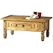Corona Mexican Style Pine Coffee Table with Drawer