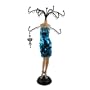 Cocktail Dress Jewelry Stand Blue Sequins 14.5"