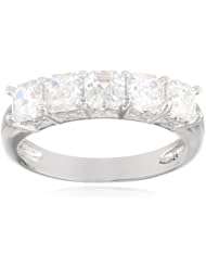 Sterling Silver Swarovski Zirconia 2cttw Asher 5 Stone Anniversary Ring