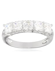 Sterling Silver Swarovski Zirconia 2cttw Asher 5 Stone Anniversary Ring