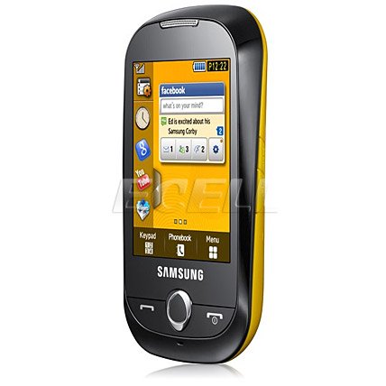 Samsung S3650 Genio Sim Free Mobile Phone -- Chrome Yellow