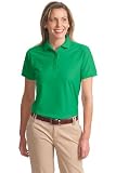 Ladies Silk Touch Sport Shirt, Color: Court Green, Size: X-Large